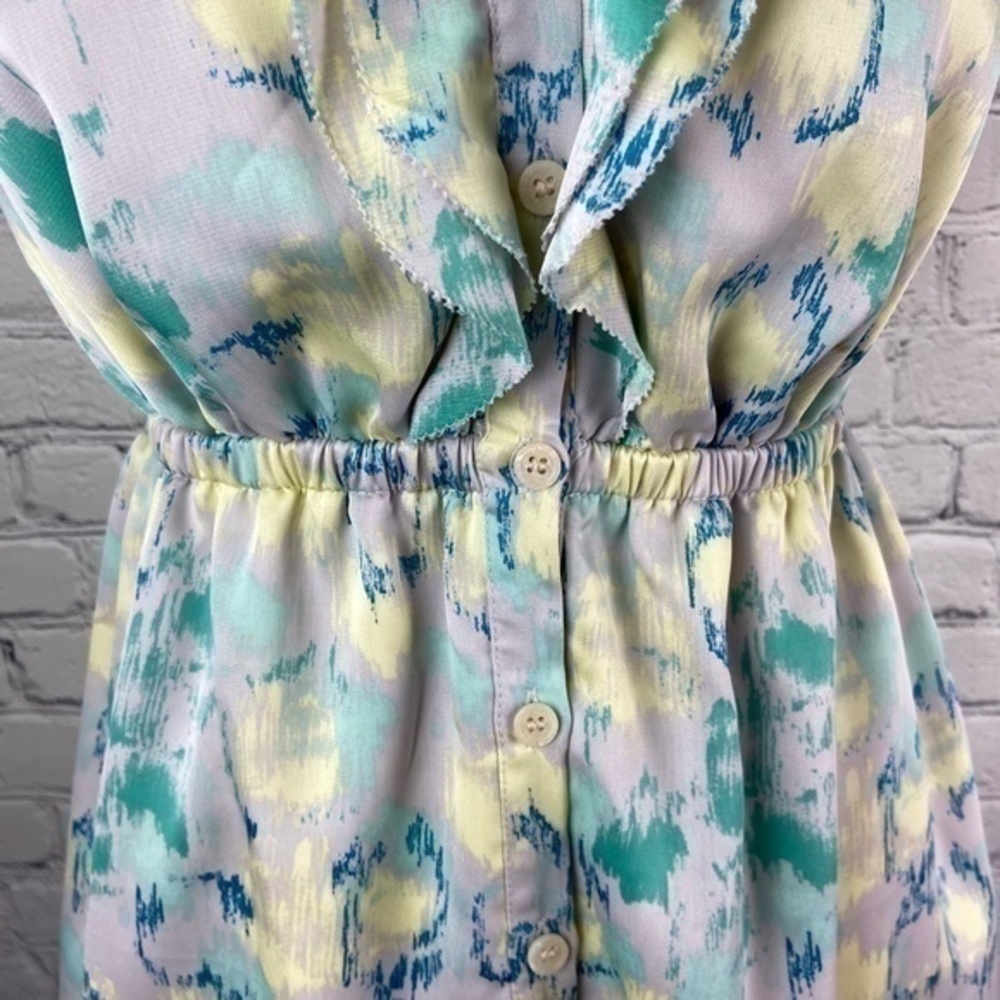 I Heart Ronson Dress Ruffle Halter Print Mini Dress - Picture 4 of 15